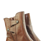 Bubetti 9892 Cognac Damestøvler i Skind med Dekorative Knapper