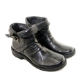 Bubetti 9895 Lux Nero Sort Damestøvle med Rem og Bred Snude