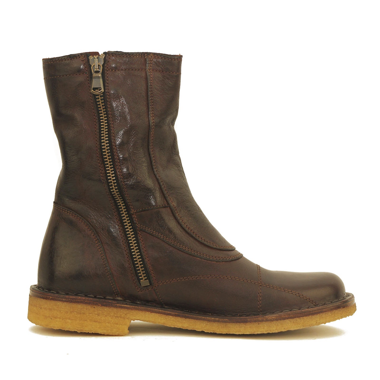 Bubetti-9947-Lux-538-Kastanjebrun-Damestøvle-rågummisål