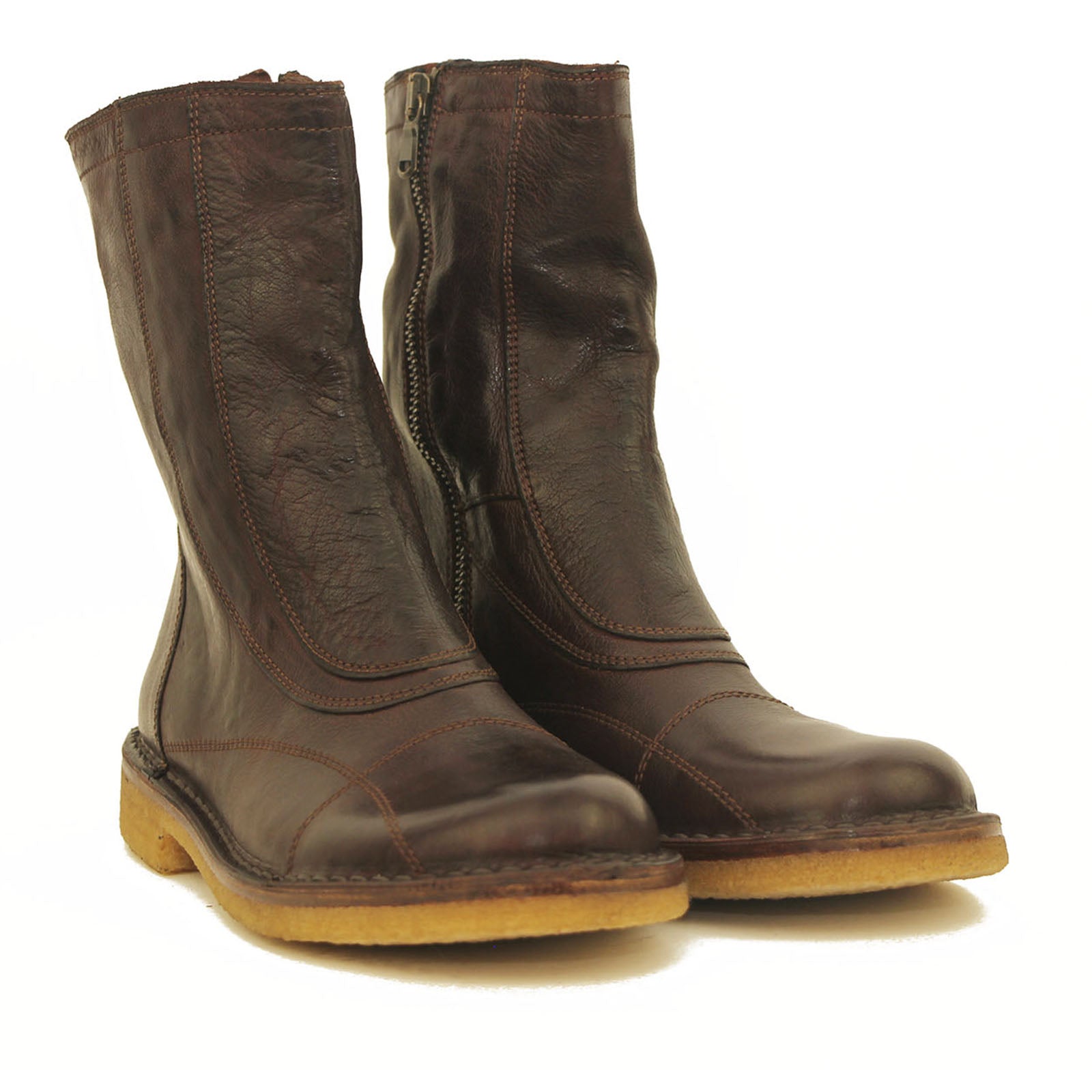 Bubetti-9947-Lux-538-Kastanjebrun-Damestøvle-rågummisål