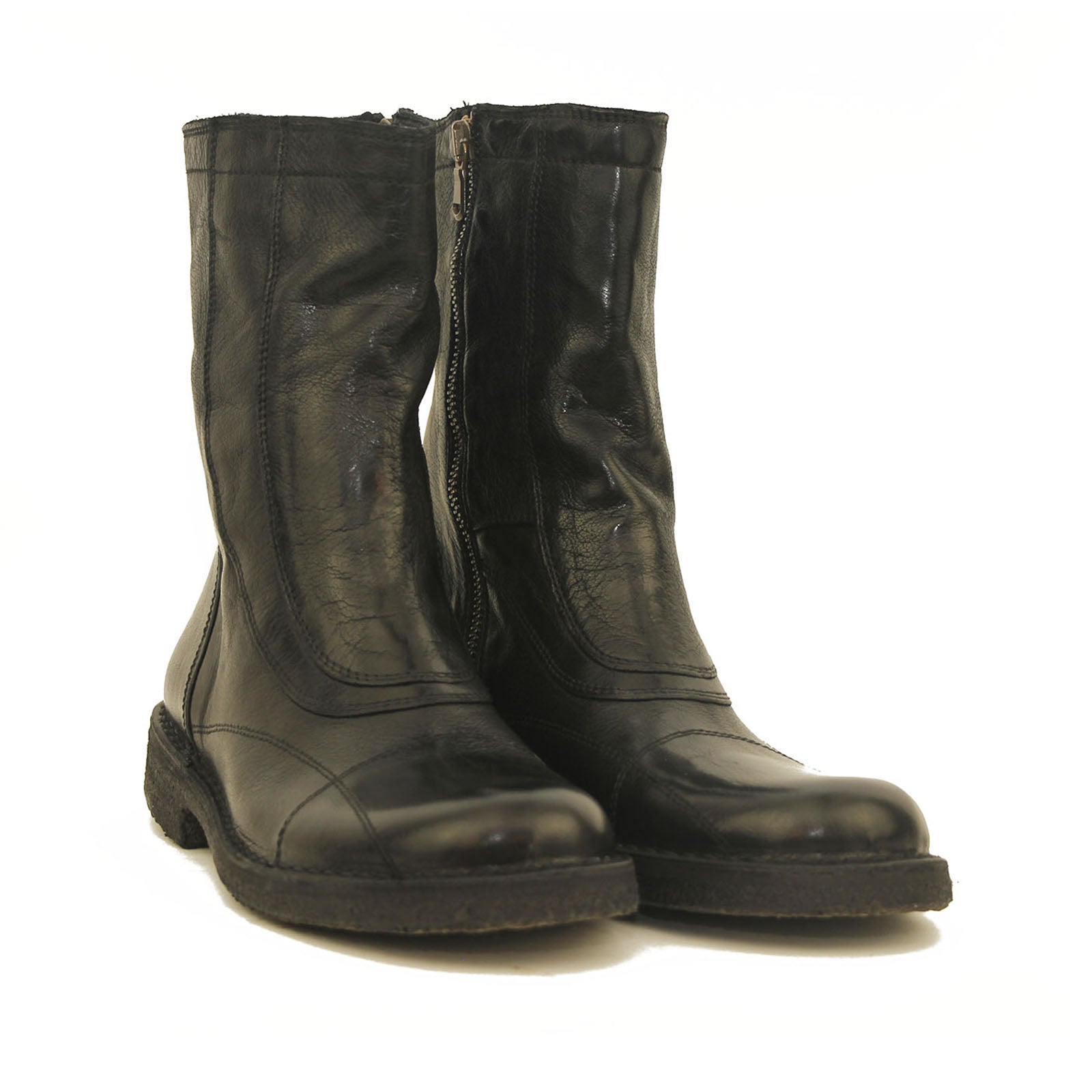 Bubetti-9947-Lux-Nero-Sort-Damestøvle-rågummisål