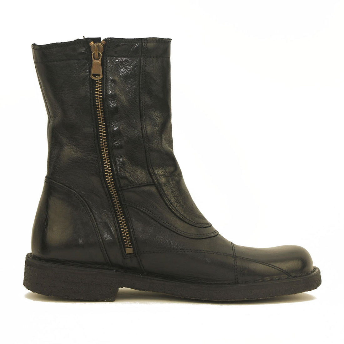 Bubetti-9947-Lux-Nero-Sort-Damestøvle-rågummisål