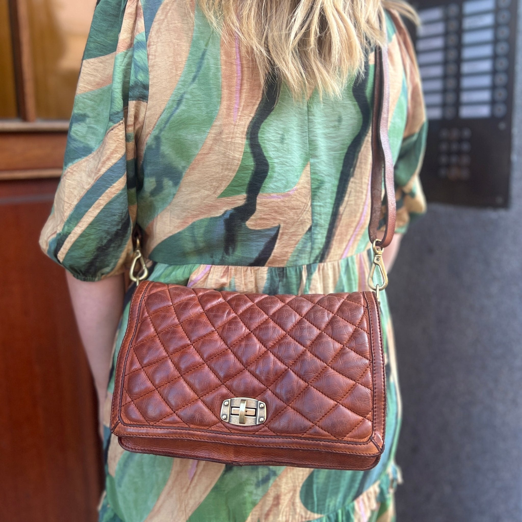 Campomaggi Crossbody Quilt Cognac