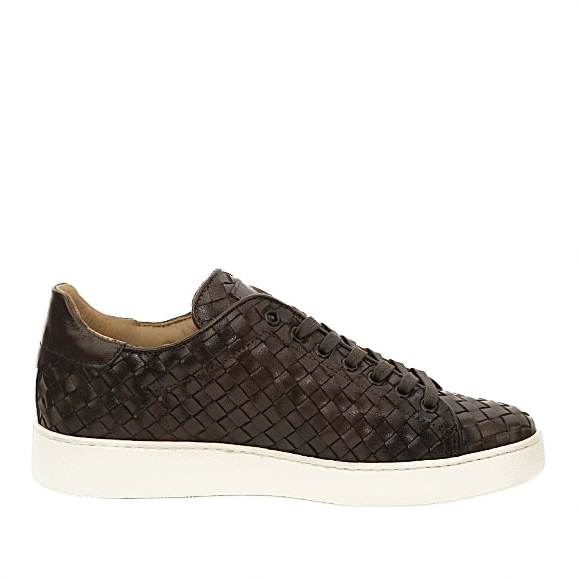 Giorgio 18566 Flettet sneaker kastanje brunt skind