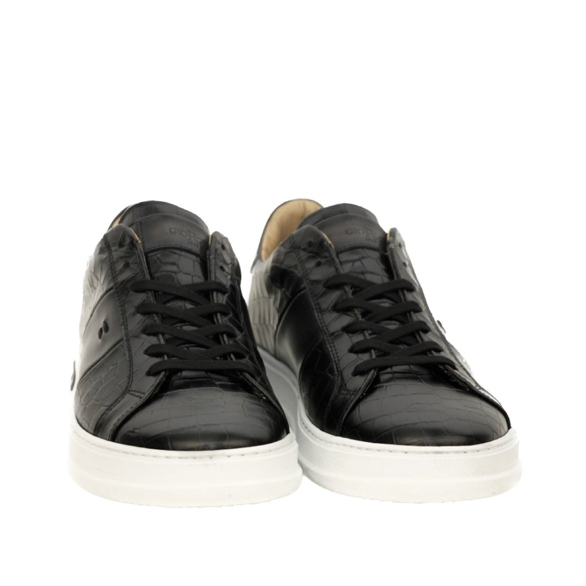 Giorgio 25907 sneaker sort med croco præget skind