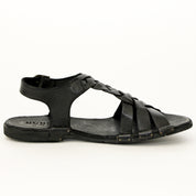 Bubetti 3456 Sort Patina  rem sandal med flet