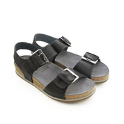 Lofina 2E-113 Sort Damesandal med blød Fodseng