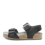 Lofina 2E-113 Sort Damesandal med blød Fodseng