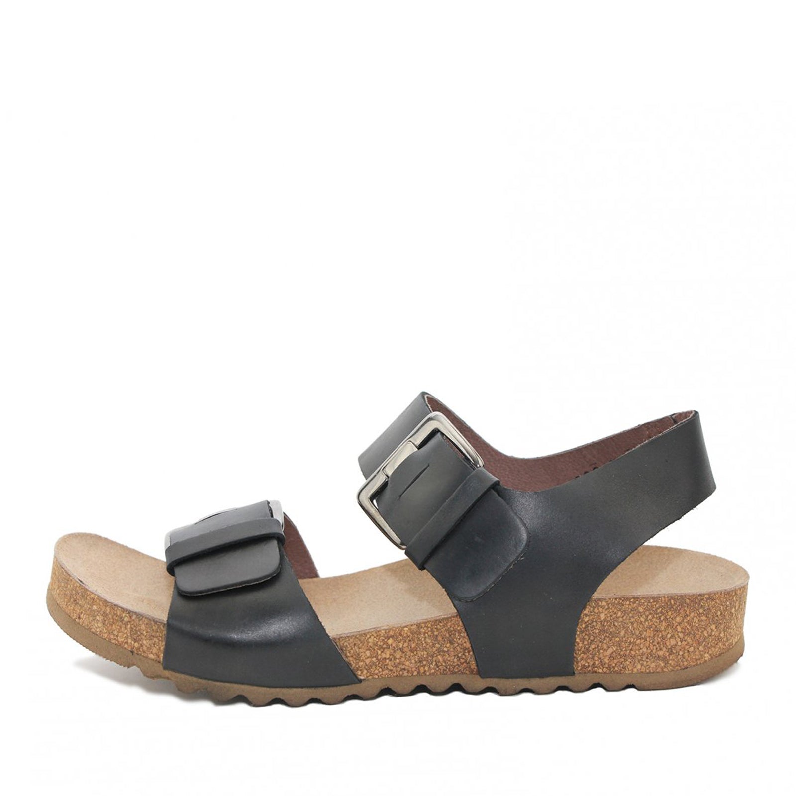 Lofina 808 sort dame sandal med fodseng