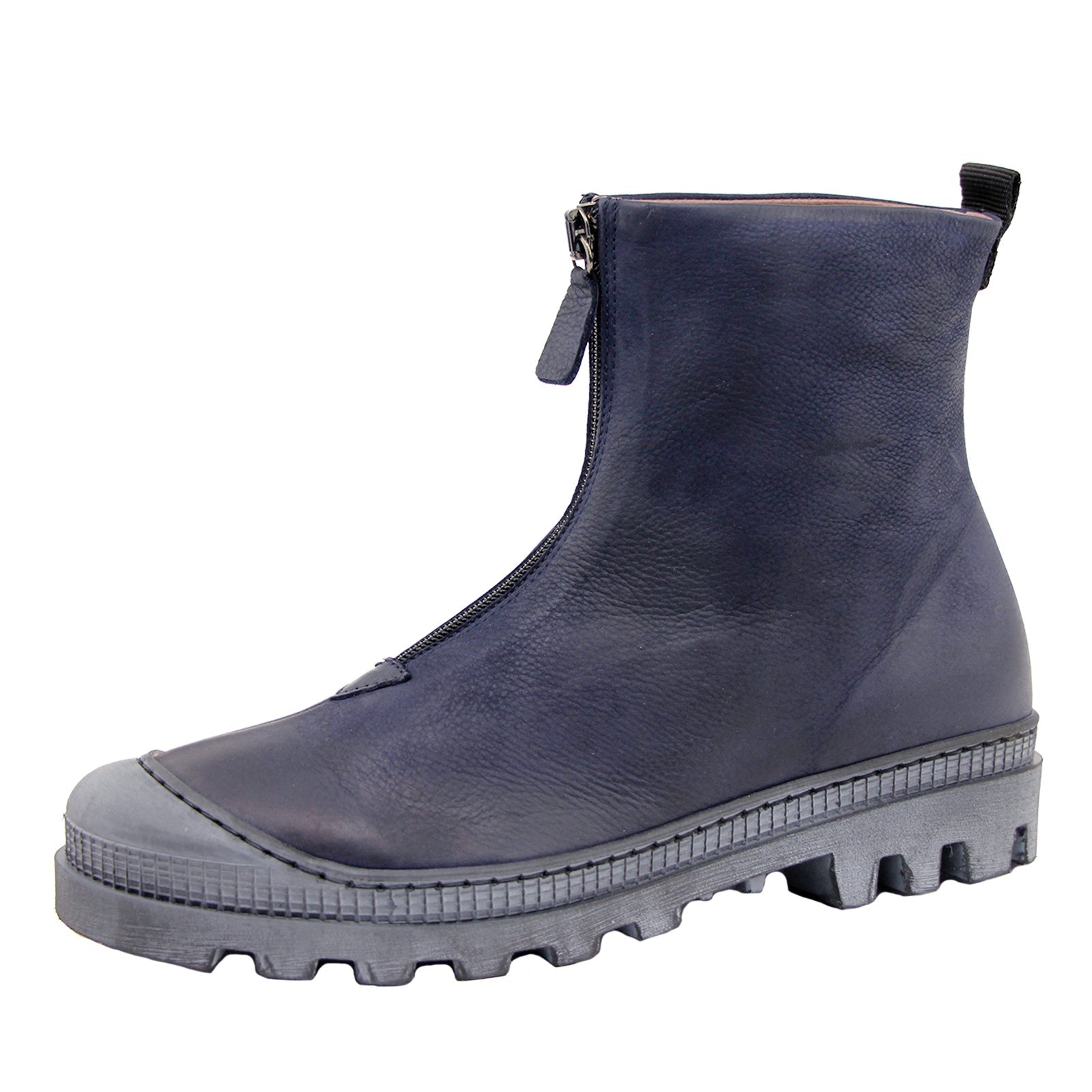 Lofina I6-967 Navy Blå Damestøvle med Lynlås over Vrist
