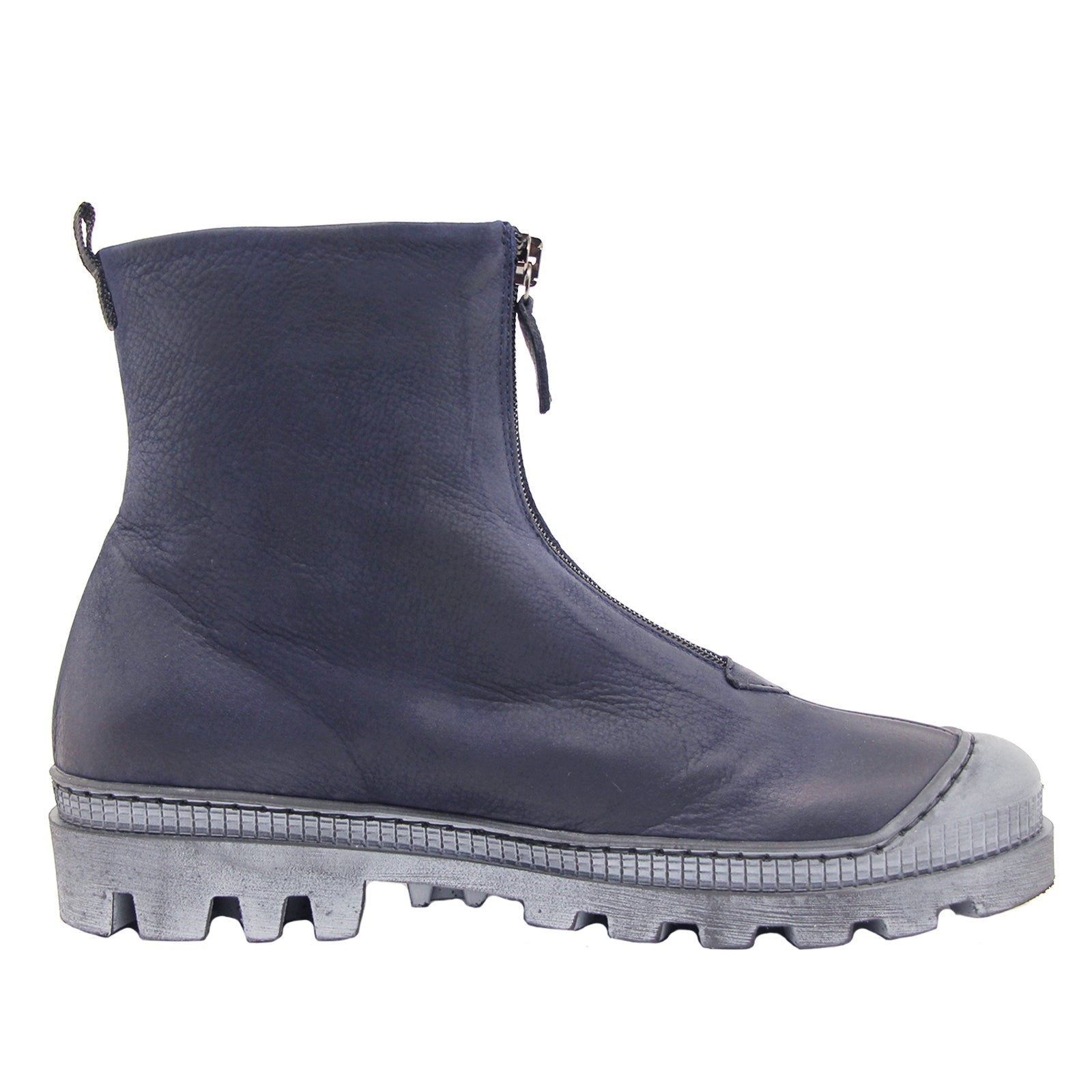 Lofina I6-967 Navy Blå Damestøvle med Lynlås over Vrist