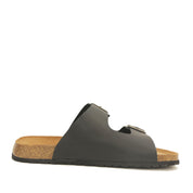 Skvulp 3005.S57 Sort Herresandal i Olieret Skind