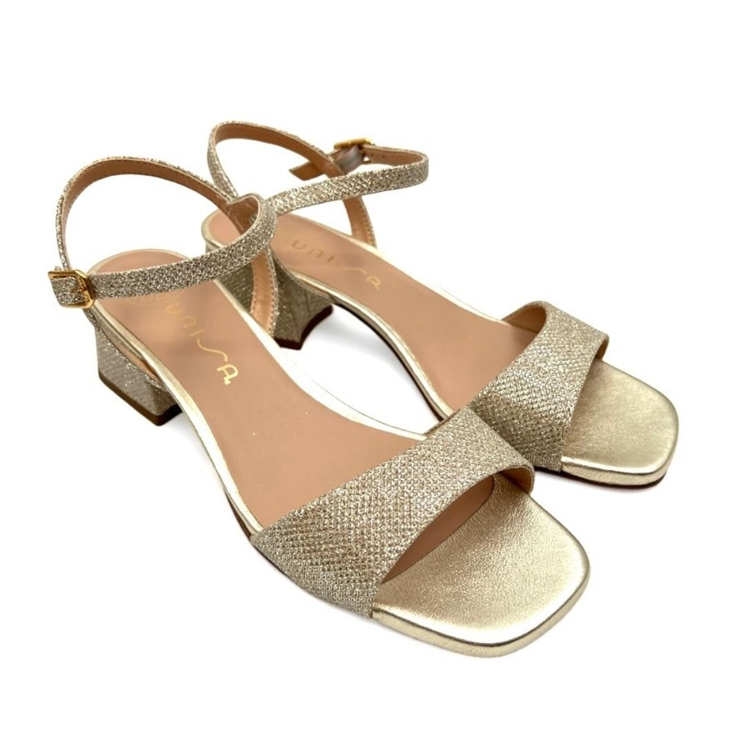 Unisa Kirk Champagneguld Glitter
