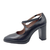 Wonders M-5131 Sort Glat Skind Plateau Pump